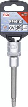 BGS Bit-Einsatz T40 T-Profil (für Torx) Länge 100 mm Antrieb Innenvierkant 12,5 mm (1/2") 4472